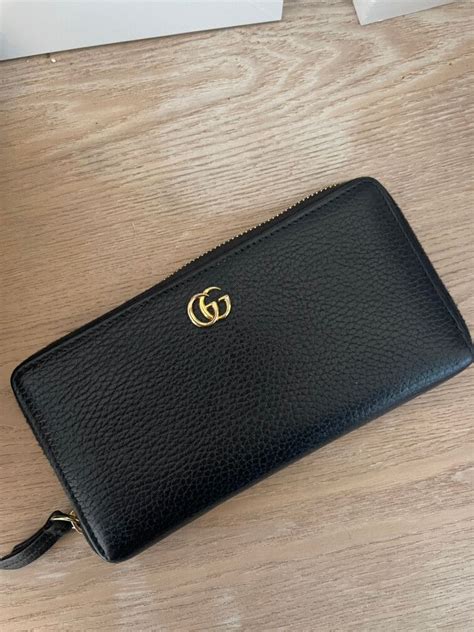 gucci metal square g leather vintage wallet|Gucci marmont leather wallet.